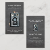 Berufliche Fotografie-Vintages Kamera-Foto Visitenkarte (Vorne/Hinten)