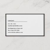 Berufliche Fotografie Visitenkarte (Rückseite)