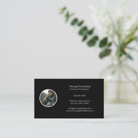 Berufliche Fotografie Visitenkarte (Stehend Vorderseite)