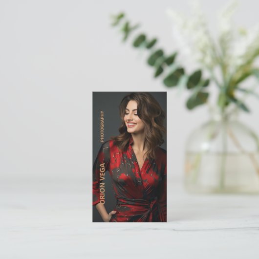Berufliche Fotografie Visitenkarte (Stehend Vorderseite)