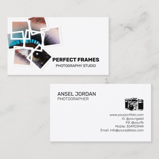 Berufliche Fotografie Visitenkarte (Vorne/Hinten)