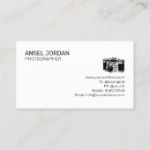 Berufliche Fotografie Visitenkarte (Rückseite)