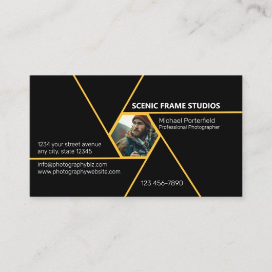 Berufliche Fotografie Visitenkarte (Vorderseite)
