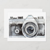 Berufliche Fotografin der Aquarellkamera Busine Postkarte (Vorne/Hinten)