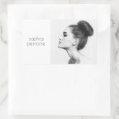 Berufliche Fotokarte Rechteckiger Aufkleber (Tasche)