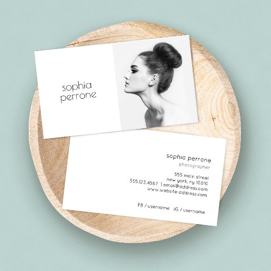 Berufliche Fotokarte Visitenkarte