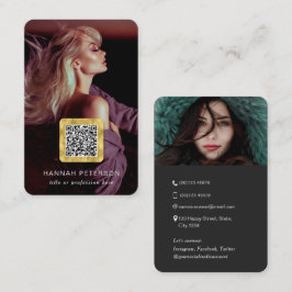 Berufliche Fotos QR-Code Modernes, stilvolles Gold Visitenkarte