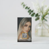 Berufliche Fotos QR-Code Modernes, stilvolles Gold Visitenkarte (Stehend Vorderseite)