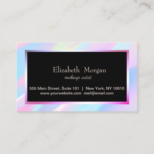 Berufliche Frame Holographic Loyalty Card Treuekarte (Rückseite)