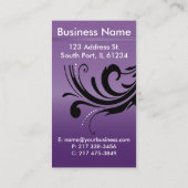 Berufliche Frauensalon Hair Stylist | Lila Visitenkarte (Rückseite)