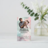 Berufliche Friseurin erstellen Upstream Visitenkarte (Stehend Vorderseite)