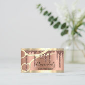 Berufliche Friseurschere Gold Kupfer Visitenkarte (Stehend Vorderseite)