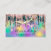 Berufliche Friseurschere Rose QR CODE Visitenkarte (Vorderseite)