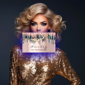 Berufliche Friseurschere Rose Tropfen Gold Visitenkarte