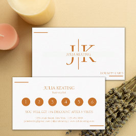 Berufliche Friseurstylistin Moderner Minimalistisc Treuekarte