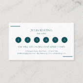 Berufliche Friseurstylistin Moderner Minimalistisc Treuekarte (Rückseite)