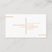 Berufliche Friseurstylistin Moderner Minimalistisc Visitenkarte (Rückseite)