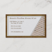 Berufliche Führungskraft-MahagoniRauten-Karo Visitenkarte (Rückseite)
