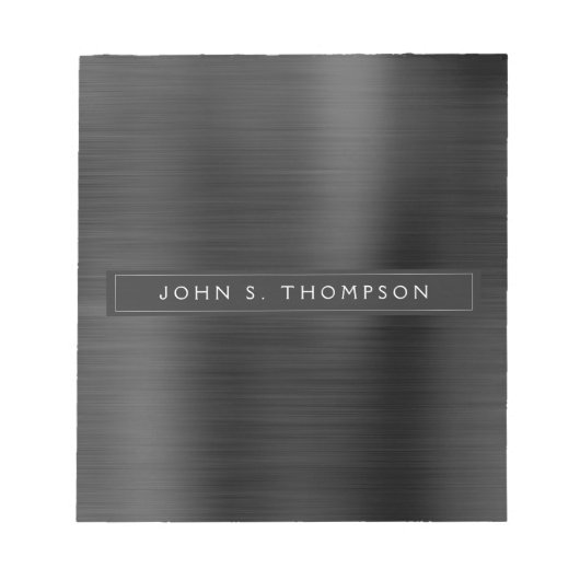 Berufliche Führungskraft Schwarzes Modernes Geschä Notizblock (Vorderseite)