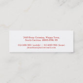 Berufliche Fußballtrainer-Geschäftskarten Mini Visitenkarte (Rückseite)