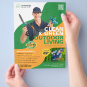 Berufliche Gartendienstleistungen, Landschaften Flyer (Hand)