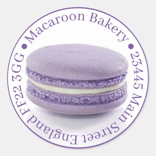 Berufliche Gefälligkeits-Beutel - Macaroon Lila Runder Aufkleber (Vorderseite)