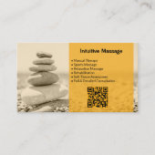 Berufliche Gelbe Massage Foto Visitenkarte Treuekarte (Vorderseite)
