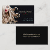 Berufliche gelockte vorbildliche blondes visitenkarte (Vorne/Hinten)