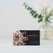 Berufliche gelockte vorbildliche blondes visitenkarte (Stehend Vorderseite)