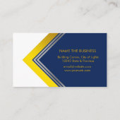 Berufliche Geometrie, modern, blau-weiß Visitenkarte (Rückseite)