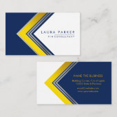 Berufliche Geometrie, modern, blau-weiß Visitenkarte (Vorne/Hinten)