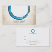 Berufliche geometrische blaue Kreise Terminkarte (Vorne/Hinten)