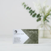 Berufliche geometrische Streifen Visitenkarte (Stehend Vorderseite)