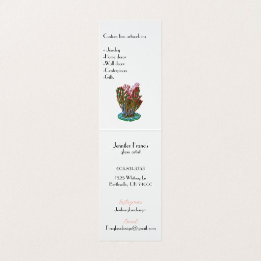 Berufliche geometrische vertikale Visitenkarten (Innenseite Aufgefaltet)