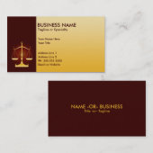 berufliche Gerechtigkeit Visitenkarte (Vorne/Hinten)