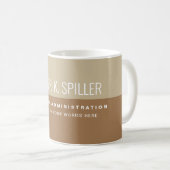 Berufliche (geschäftliche) 2-Tones-Brown-Kaffee-Ta Kaffeetasse (VorderseiteRechts)