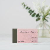 Berufliche Geschäfts-Karte [Rosa/Braun] Visitenkarte (Stehend Vorderseite)