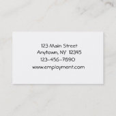 Berufliche Geschäfts-Karte Visitenkarte (Rückseite)