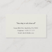 Berufliche Geschäfts-Karte Visitenkarte (Rückseite)