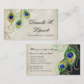 Berufliche Geschäfts-Karten - Pfau-Federn Visitenkarte (Vorne/Hinten)