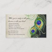 Berufliche Geschäfts-Karten - Pfau-Federn Visitenkarte (Rückseite)