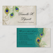 Berufliche Geschäfts-Karten - Pfau-Federn Visitenkarte (Vorne/Hinten)