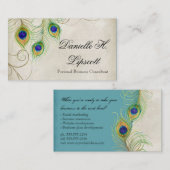 Berufliche Geschäfts-Karten - Pfau-Federn Visitenkarte (Vorne/Hinten)