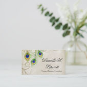 Berufliche Geschäfts-Karten - Pfau-Federn Visitenkarte (Stehend Vorderseite)