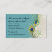 Berufliche Geschäfts-Karten - Pfau-Federn Visitenkarte (Rückseite)