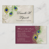 Berufliche Geschäfts-Karten - Pfau-Federn Visitenkarte (Vorne/Hinten)