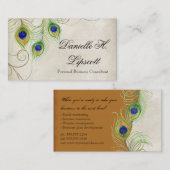 Berufliche Geschäfts-Karten - Pfau-Federn Visitenkarte (Vorne/Hinten)
