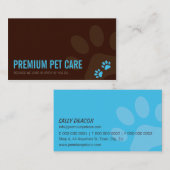 BERUFLICHE GESCHÄFTSKARTE Pflege für Haustiere bla Visitenkarte (Vorne/Hinten)