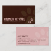 BERUFLICHE GESCHÄFTSKARTE Pflege für Haustiere bla Visitenkarte (Vorne/Hinten)