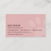 BERUFLICHE GESCHÄFTSKARTE Pflege für Haustiere bla Visitenkarte (Rückseite)